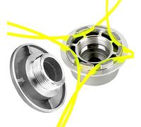 ACTOYS Cabezal Desbrozadora Universal con 4 Lineas, Cabezal Hilo Aluminio Cortacésped, Cabezal Cortacesped de Aluminio Universal, Cabezal de Corte de Césped, para Desbrozadora Repuestos