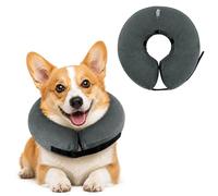 ACTOYS Collar Isabelino Perro, Collar Isabelino Perro Grande, Collar Isabelino Inflable, Collar Isabelino Hinchable, para Protección Postoperatoria Cabeza, Tórax y Abdomen (Gris, XL)