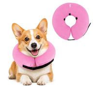 ACTOYS Collar Isabelino Perro, Collar Isabelino Perro Grande, Collar Isabelino Inflable, Collar Isabelino Hinchable, para Protección Postoperatoria Cabeza, Tórax y Abdomen (Rosa, M)