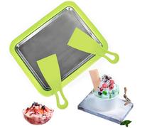 ACTOYS Fabricantes de Helados, Heladera Instantánea con 2 Espátulas, Ice Cream Rolls Maker Machine, Maquina Helado Frito para Sorbete, Yogurt Congelado, Gelato (Verde)