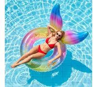 ACTOYS Flotadores Piscina Adultos, Grande Flotador Hinchable Redondo Piscina, Anillo de Natación, Hinchables para Sirena, Piscina de Verano y Juguetes de Playa, Juguetes Piscina (C, 90#)