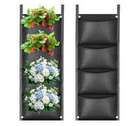 ACTOYS Jardin Vertical Pared Bolsas, 4 Bolsillo Bolsa Plantas, 2PCS Jardinera para Colgar en el Balcon, Bolsas de Cultivo de Plantas para Jardines Decoración del Hogar Exterior Interior