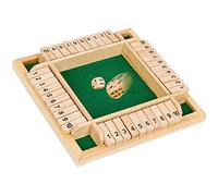 ACTOYS Shut The Box, Juego de Mesa, Cierra la Caja Juego con 2 Dados, Shut The Box Board Game para 4 Jugadores, Juego de Mesa Clásico, Juego de Matemáticas para Niños y Adultos (A)