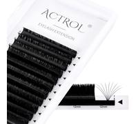 ACTROL Easy Fan Lashes Extensión 0.07 Espesor C 60° Curl 8-15mm Bandeja Mixta para Técnica de Volumen Extensiones de Pestañas 3D-20D Resist 100℃