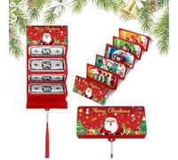 ActSo christmas money holders gift,christmas money holder for cash gift card,wallets and envelopes,10 Slots Surprise Xmas Card,For Men Women-A