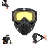 ActSo Detachable Full Face Goggle Mask,Goggle-Mask For Welding & Riding,Anti-Fog Windproof Motorcycle-Face-Mask Full Face,high-definition Vision,strong And Impact Resistant(B)