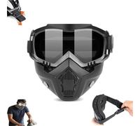 ActSo Detachable Full Face Goggle Mask,Goggle-Mask For Welding & Riding,Anti-Fog Windproof Motorcycle-Face-Mask Full Face,high-definition Vision,strong And Impact Resistant(E)