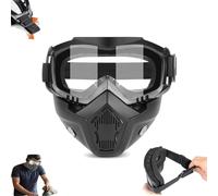 ActSo Detachable Full Face Goggle Mask,Goggle-Mask For Welding & Riding,Anti-Fog Windproof Motorcycle-Face-Mask Full Face,high-definition Vision,strong And Impact Resistant(F)
