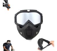 ActSo Detachable Full Face Goggle Mask,Goggle-Mask For Welding & Riding,Anti-Fog Windproof Motorcycle-Face-Mask Full Face,high-definition Vision,strong And Impact Resistant(A)