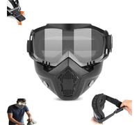 ActSo Detachable Full Face Goggle Mask,Goggle-Mask For Welding & Riding,Anti-Fog Windproof Motorcycle-Face-Mask Full Face,high-definition Vision,strong And Impact Resistant(D)