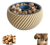 ActSo Juego De Pistacheras De Dos Compartimentos Con Soporte De Bandejas Contenedor Para Semillas De Girasol Placa Para Aperitivos Recipiente Para Cáscaras De Pistac,cuenco de aperitivos (A)