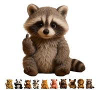 ActSo Middle Finger Plush Animal Toy,Attitude Animal, Highland Cow,Funny Soft Animals,Stress Relief Decor Gift,Unique Gifts for Home Office Decor-D