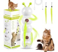 ActSo Whack a Worm Post Cat Toy, Caterpillar Smart Cats Toy, Caterpillar Cat Interactive, USB Rechargeable with Motion Sensor, Stable Suction Cup -A