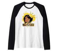 Actúa como una Dama Piensa como un Jefe Reina Negra melanina Sista Camiseta Manga Raglan