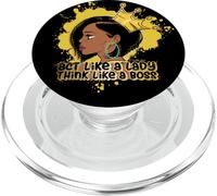 Actúa como una Dama Piensa como un Jefe Reina Negra melanina Sista PopSockets PopGrip para MagSafe