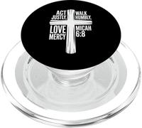Actúa con Justicia, Camina humildemente, ama la Misericordia Miqueas 6:8 PopSockets PopGrip para MagSafe