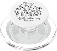 Actúa con Justicia y ama a los Hombres y Mujeres Cristianos aman a Dios y a Jesús PopSockets PopGrip para MagSafe