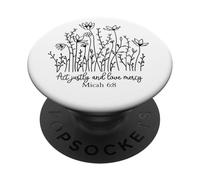 Actúa con Justicia y ama a los Hombres y Mujeres Cristianos aman a Dios y a Jesús PopSockets PopGrip Adhesivo