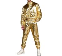 Actuación escénica, traje de esmoquin, ropa formal de noche, novio, ropa de boda, disfraz de caballero, fiesta, espectáculo, elegante, Gold-a., 3XL