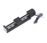 Actuador de etapa lineal con carrera efectiva de 100 mm, tornillo de avance T6 x 4 y motor paso a paso 28 - Guía deslizante de un solo riel para fresado CNC y laboratorio óptico
