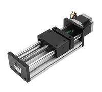 Actuador de guía de tornillo de bola de 200 mm, Automatización de la industria Guía de carril lineal Mesa Tornos CNC Molinos Carril de deslizamiento, Aleación de aluminio Lineal Etapa deslizante(1204)