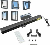 Actuador eléctrico para abrir ventanas con sensor de lluvia y control remoto, cadena eléctrica de 24 V para SkylightSmart Home Automat silencioso, fácil instalación