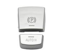 Actuador Freno Vehículo Para BMW 5 6 7 Series Para M5 F10 F18 GT F07 F06 F12 F01 F02 Cubierta Interruptor EPB Con Botón P Auto Autopartes(A Silver 1 Set)