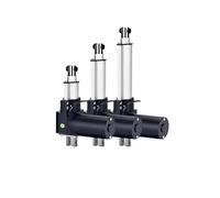 Actuador lineal 6000N, Motor silencioso de CC, varilla remota 12-48V, empuje eléctrica alto y bajo ruido, forma U for elevador cama giratorio(15mm Per Second1500N,12V-350mm Stroke)