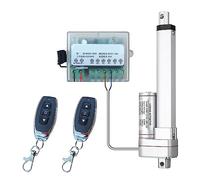 Actuador Lineal, Control remoto + Actuador lineal 12V/24V 1500N 30W Metal Gear DC Accionamiento eléctrico Ventana Abridor Motor 50mm-250mm Carrera(12V 300N 30mm s,Stroke 150mm)