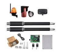 Actuador lineal de abridor puerta Engranaje helicoidal CC Abridor automático abatible Tubo eléctrico, luz, botón, operador GSM Industrial Comercial(KIT O)