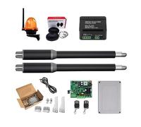 Actuador lineal de abridor puerta Engranaje helicoidal CC Abridor automático abatible Tubo eléctrico, luz, botón, operador GSM Industrial Comercial(KIT E)