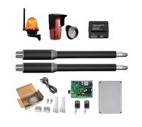 Actuador lineal de abridor puerta Engranaje helicoidal CC Abridor automático abatible Tubo eléctrico, luz, botón, operador GSM Industrial Comercial(KIT Q)