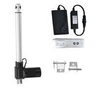 Actuador lineal de alta velocidad Actuador lineal de 12V CC de 25mm-1000mm de empuje máximo 5000N/500KG + controlador inalámbrico + soportes de montaje for actuador lineal(400mm stroke,20mm s 1500N)