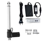 Actuador lineal de alta velocidad Actuador lineal de 12V CC de 25mm-1000mm de empuje máximo 5000N/500KG + controlador inalámbrico + soportes de montaje for actuador lineal(400mm stroke,20mm s 1500N)