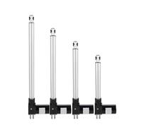 Actuador lineal de bajo ruido de 6000 N, 12 V, 24 V, 50 mm, 100 mm y 200 mm de recorrido, motorización de puertas con seguidor solar lineal(750N 25mm s,Stroke 200mm,12V)