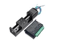 actuador lineal, Eje XYZ Motorizado Corredera De Mesa Tipo T Carril Guía Lineal Etapa CNC Mini Deslizante Kit Accionamiento Motor Eléctrica(200mm and Drive Kit,4mm Pitch)