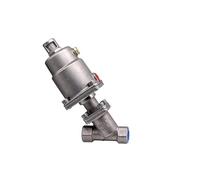 Actuador neumático de acero inoxidable DN15 DN20 DN25 Válvula de asiento angular Válvula de asiento neumático 16 bar for vapor Gasóleo Normalmente Cerrada(Dn40,Single Acting)