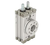 Actuador Rotativo Neumático, Cilindro Neumático Rotativo Aleación de Aluminio de Alta Resistencia a Prueba de Polvo Ajustable en 190 Grados para la Industria Ligera (MSQB-10A)