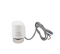 Actuador térmico eléctrico AC230V M30 x 1,5 mm para válvula de radiador de calefacción de suelo compatible con controlador programable, material de PC blanco, fácil instalación (normalmente cerrado)