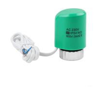 Actuador Térmico Eléctrico NC/NA 230V para Suelo Radiante | Normalmente abierto/cerrado, 230V AC, control para preciso flujo agua, instalación sencilla colector(Green Normally Open)