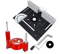 Actualice el sistema de elevación del enrutador de precisión y la placa de inserción de la mesa del enrutador de aluminio - Base de elevación del enrutador de madera para bancos de trabajo Herramien