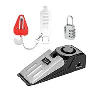 Actualice la Alarma de Tope de Puerta, Cuña de Alarma de Tope de Puerta y Números de Cerradura con Función de Alarma Sistema de Alarma Antirrobo de 120 dB para Protección Personal de Hoteles