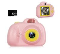 Actualice la Cámara Selfie para Niños, Videocámara Digital Selfie para Niños 1080P Lente Dual 2.4 Pulgadas HD, Cumpleaños, Navidad, Regalos Electrónicos, Juguetes para Niños de 3 a 9(Rosa)