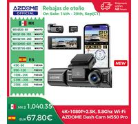 Actualización AZDOME M550 Pro Dash Cam 4K Dashcam frontal Auto 5,8 Ghz Wi-Fi GPS G-sensor coche DVR 6 IR visión nocturna Monitor de estacionamiento