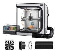 Actualización Carcasa de Impresora con Kit Ventilación Compatible with Anycubic Kobra 3/3 V2 Combo/Flashforge AD5X,Luz LED,Ignífuga Antipolvo Temperatura Constante Cubierta Impresora 3D-580*650*650mm