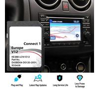 Actualización de Navegación Satelital Connect1 V12 con Tarjeta SD 2022, Cubre Toda Europa, para Nissan Micra, Note, Cube, Juke, X-Trail, Cabstar, NV200 C1V12