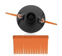 [Actualización] Placa de cuchillo de doble hoja compatible con Gardena Items 9823, 9825, accesorios de placa de cuchillo de repuesto para cortadora de césped, 20 cuchillas