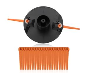 【Actualización】Placa de doble hoja compatible con Gardena Artículos 9822, 14702, accesorio de repuesto para cortabordes, 20 cuchillas
