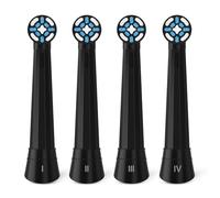 【Actualizado】 Cabezales de cepillo de dientes de repuesto, compatibles con cepillo de dientes eléctrico Oral B, iO, para Oral B, iO 3, 4, 5, 6, 7, 8, 9, 10 Series (negro, 4 paquetes)