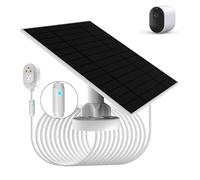 Actualizado, con advertencia de carga luz respiratoria. Panel solar de 6 W compatible con cámaras Arlo Ultra, Ultra2/2XL, Pro3/4/4X/5, GO2, Floodlight, fácil instalación, IP66 resistente al agua, 4 m